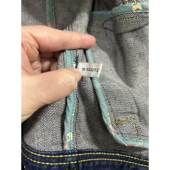 Abercrombie & Fitch Women's Blue Jean Distressed Crop Waist Denim Jean Jacket M - Picture 7 of 11